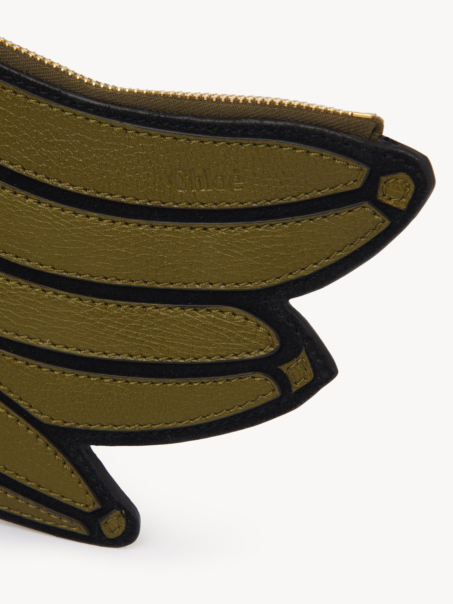 BANANA FLAT POUCH IN GRAINED LEATHER - 4
