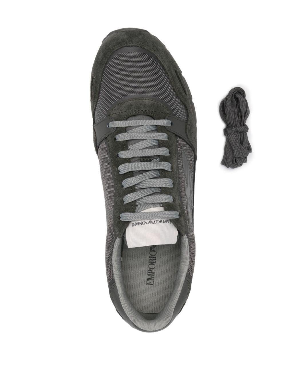 logo-patch lace-up sneakers - 4