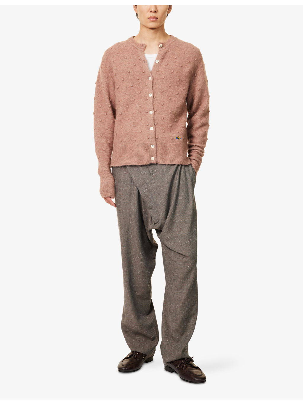 Rubina Orb-Embroidery Stretch-Wool Blend Cardigan - 2