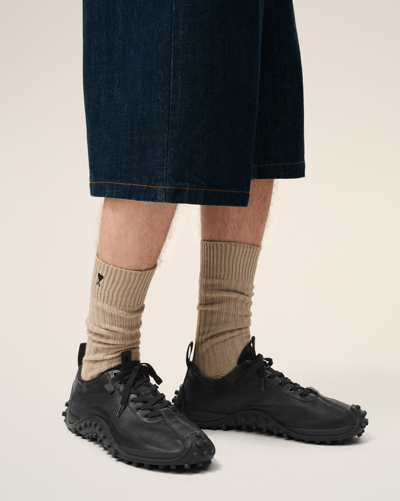 AMI Paris BLACK COW LEATHER MIRAGE SNEAKERS outlook