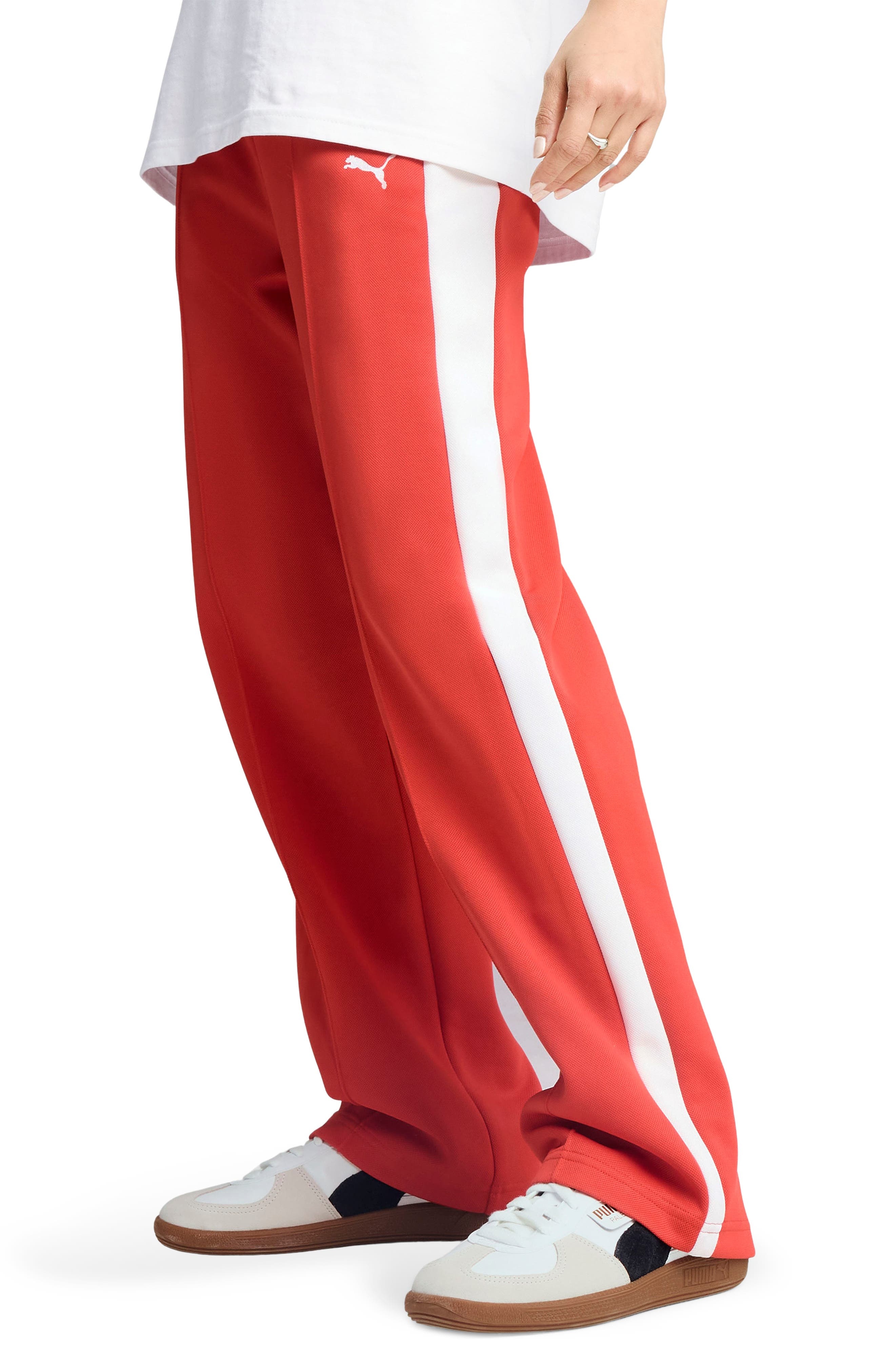 PUMA T7 Always On Straight Leg Track Pants in Red Fire at Nordstrom - 3