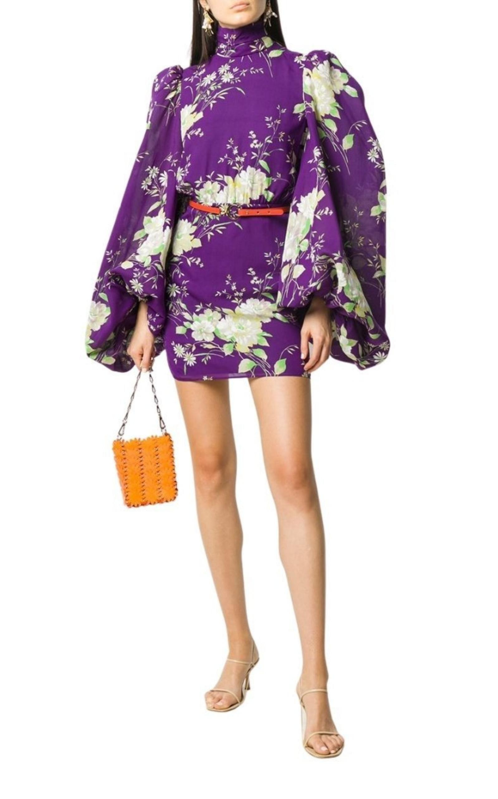 Gobi Floral-print Silk Mini Dress - 3