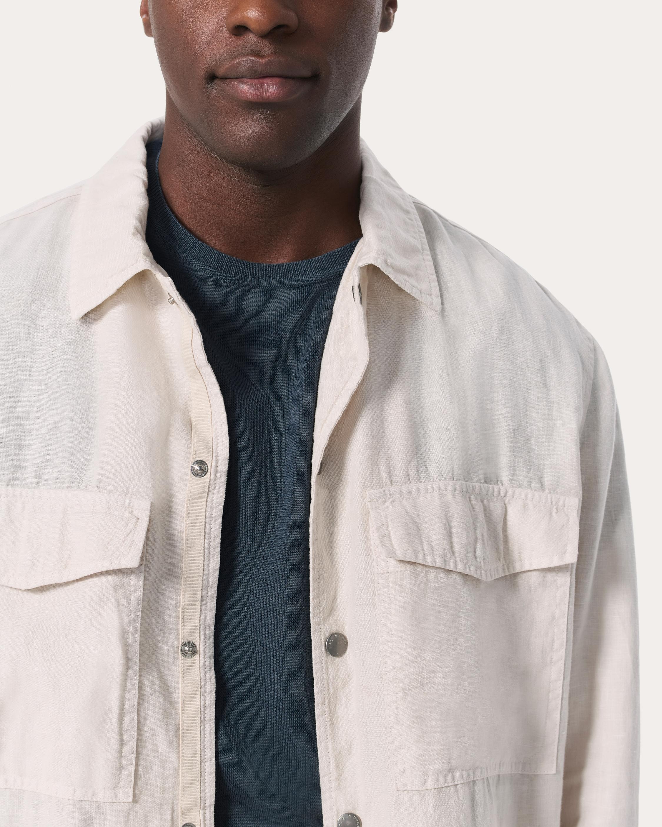 Angus Linen Shirt Jacket - 4