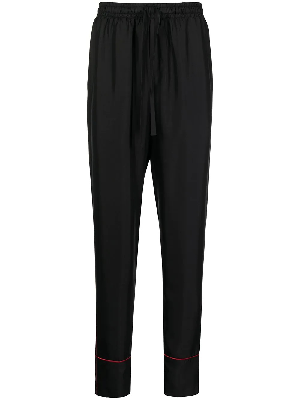 straight-leg silk trousers - 1