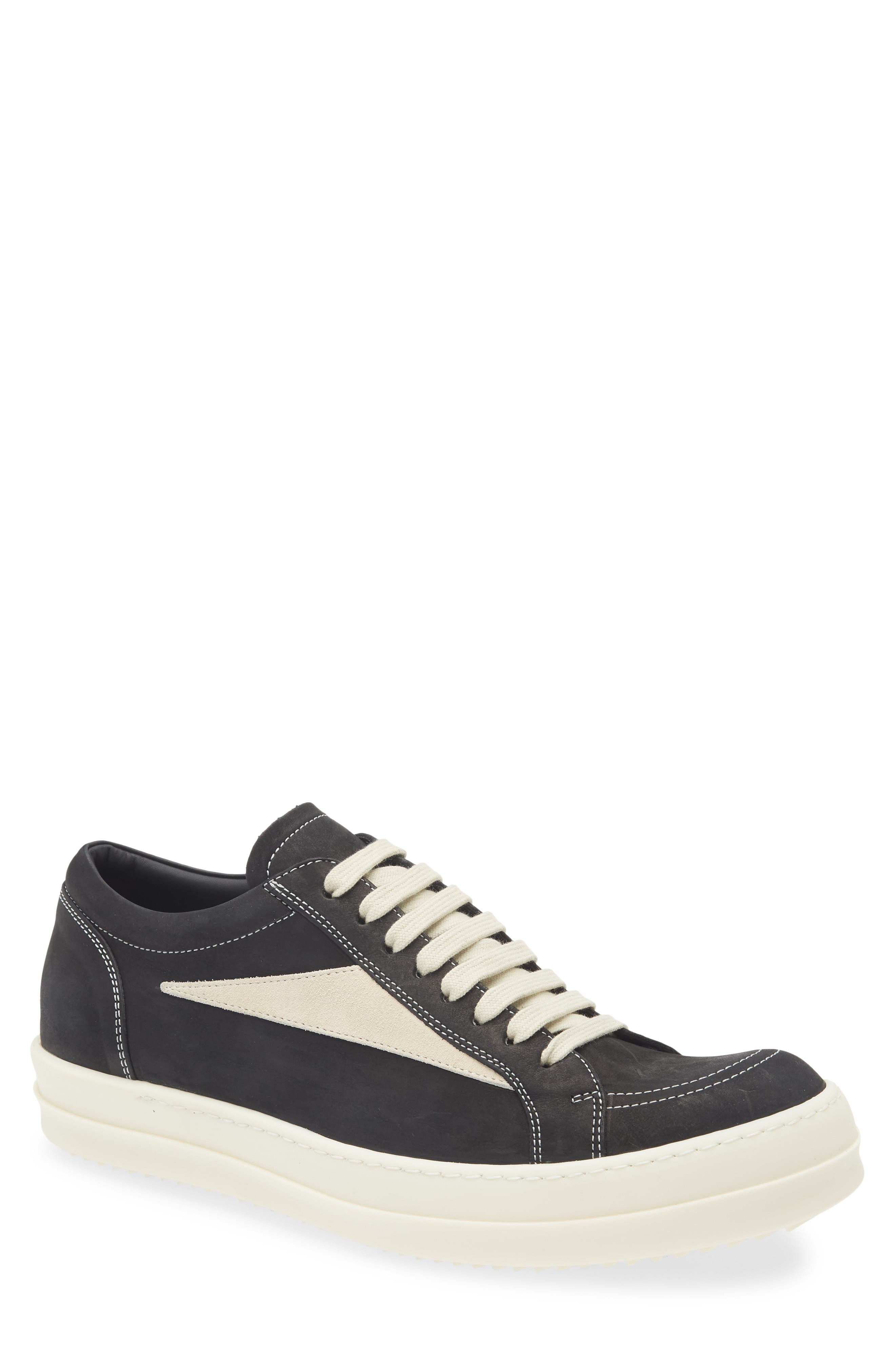 Rick Owens Vintage Sneaks Sneaker in Black/Milk/Milk at Nordstrom - 1