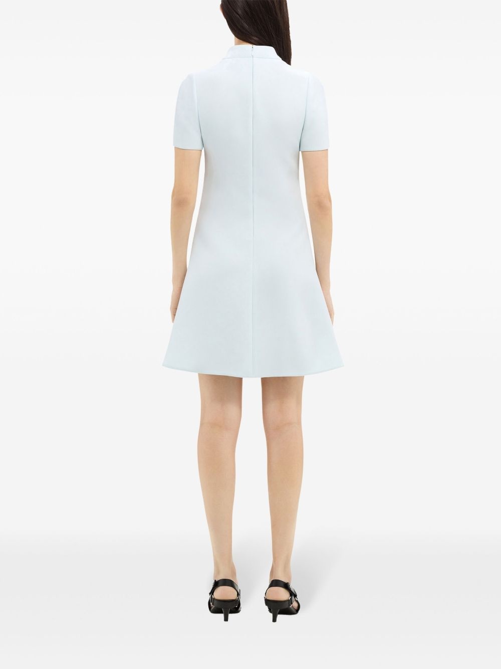 twill A-line mini dress - 4