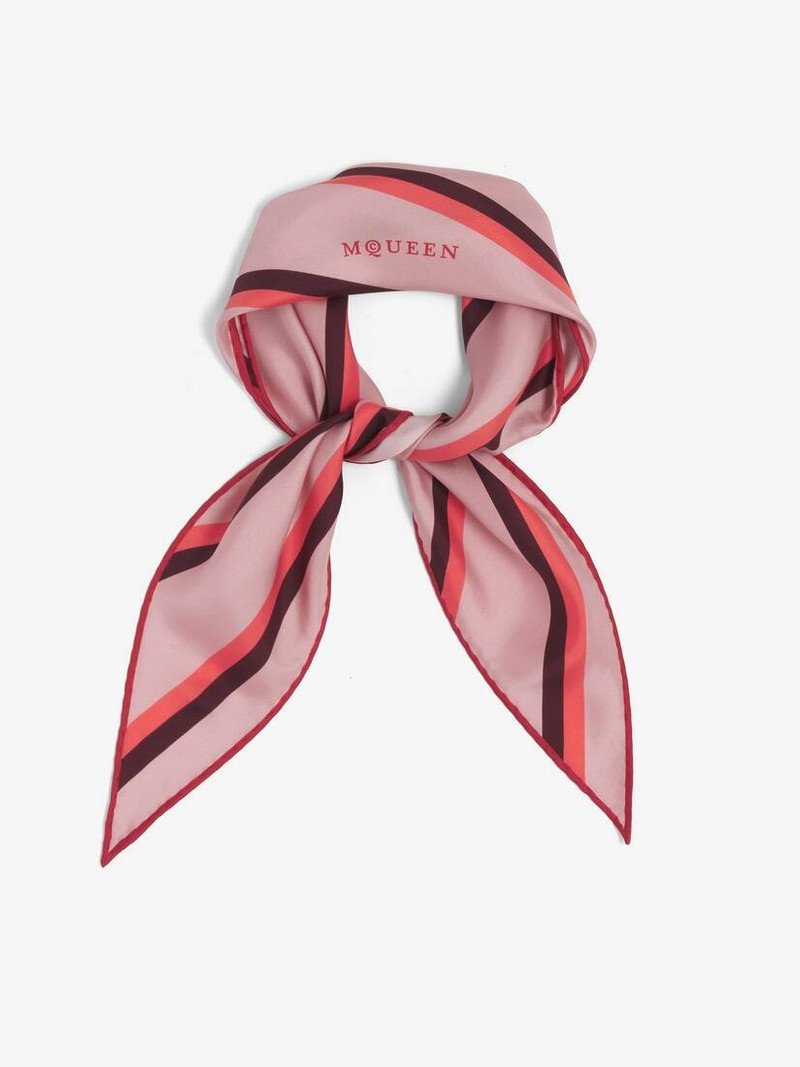 Alexander McQueen College Stripe Losange Scarf outlook