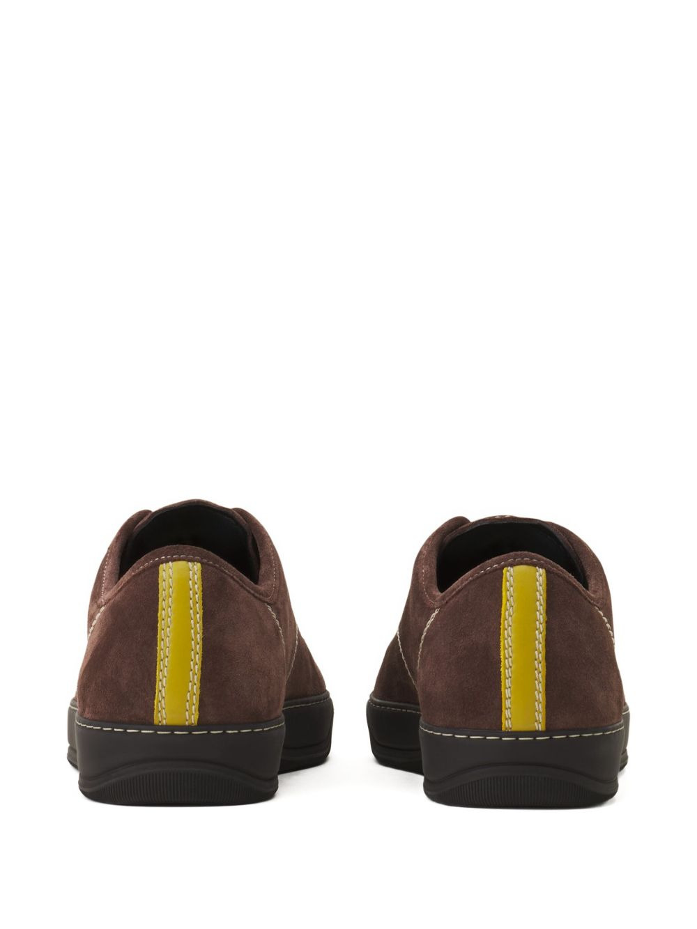 suede leather lace-up sneakers - 3