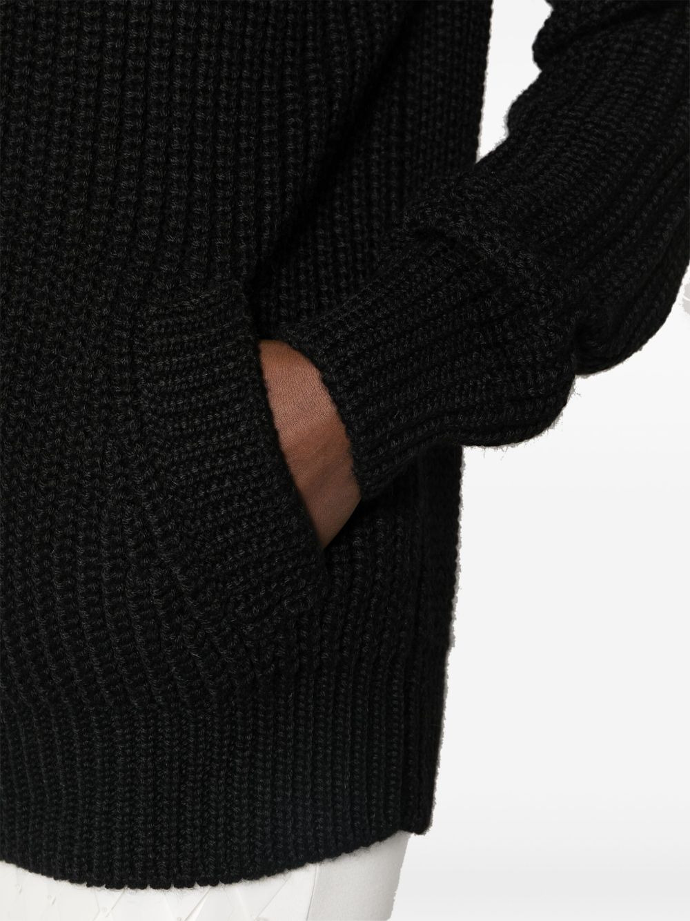 enamel-triangle zip-up cardigan - 5