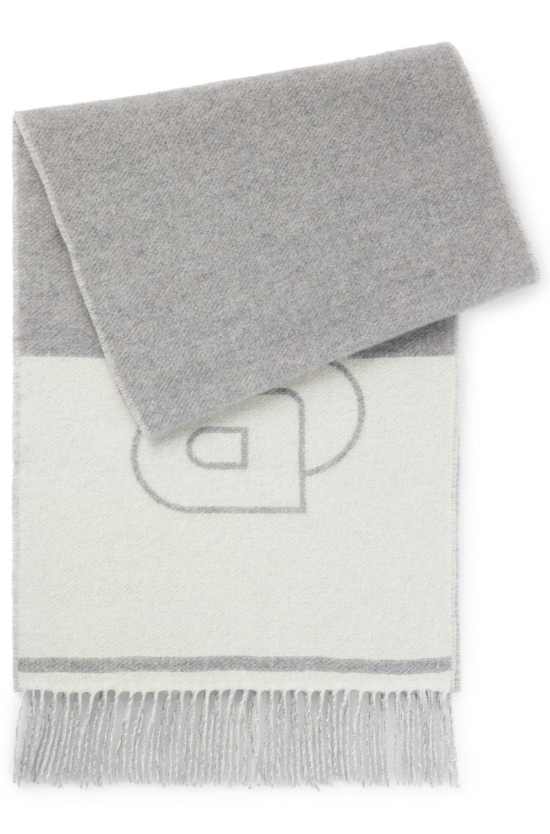 WOOL SCARF WITH DOUBLE B MONOGRAM 1