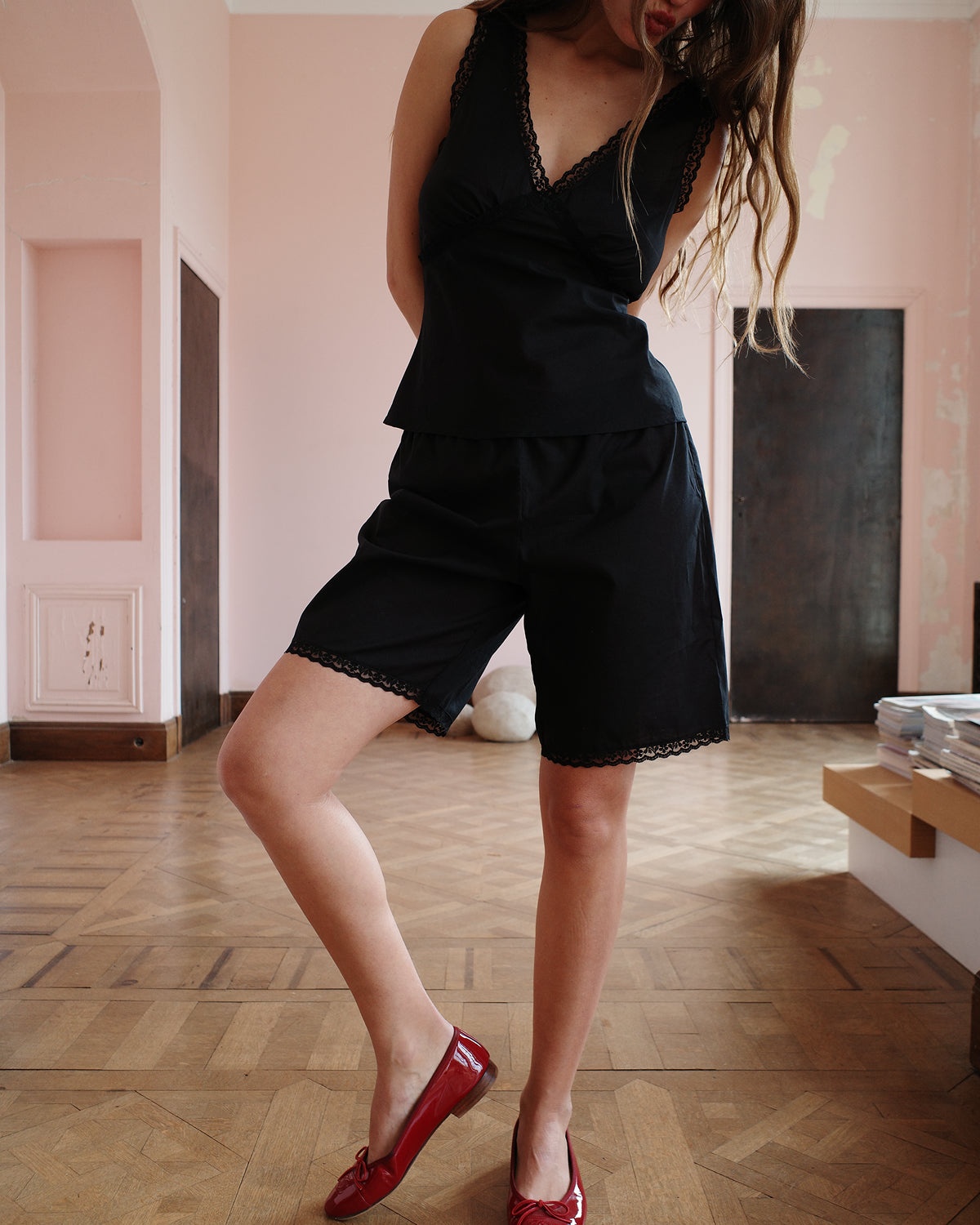 The Bermuda Short: Cotton Voile Black - 3