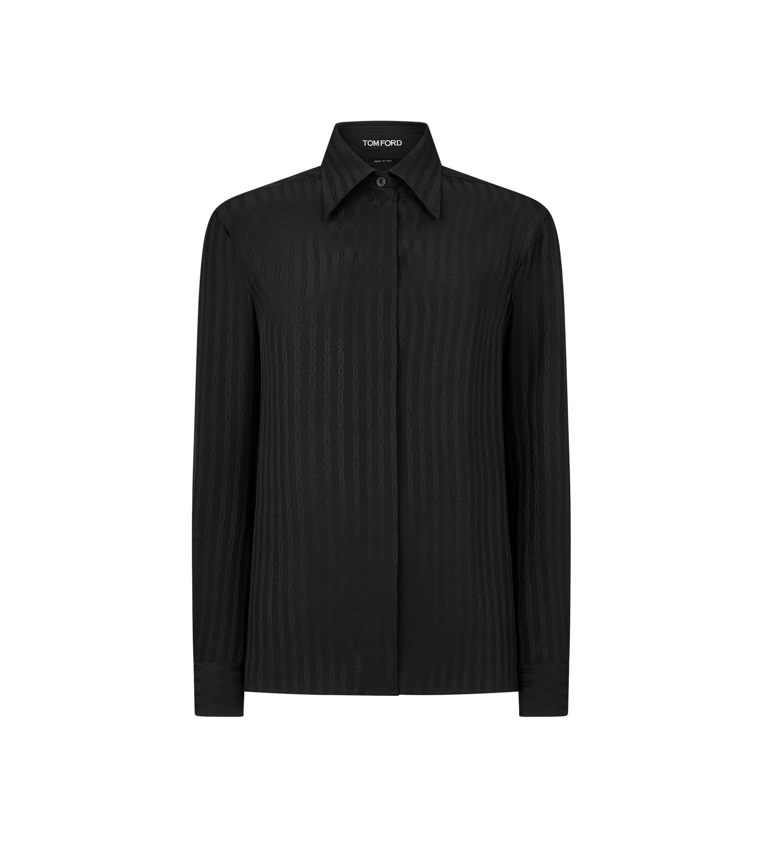 STRIPED WHITNEY FLUID SILK SHIRT - 1