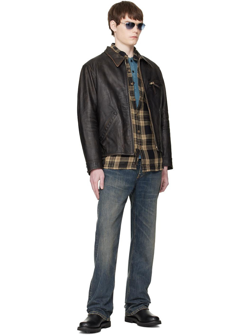 RRL by Ralph Lauren Brown Lynton Leather Jacket outlook