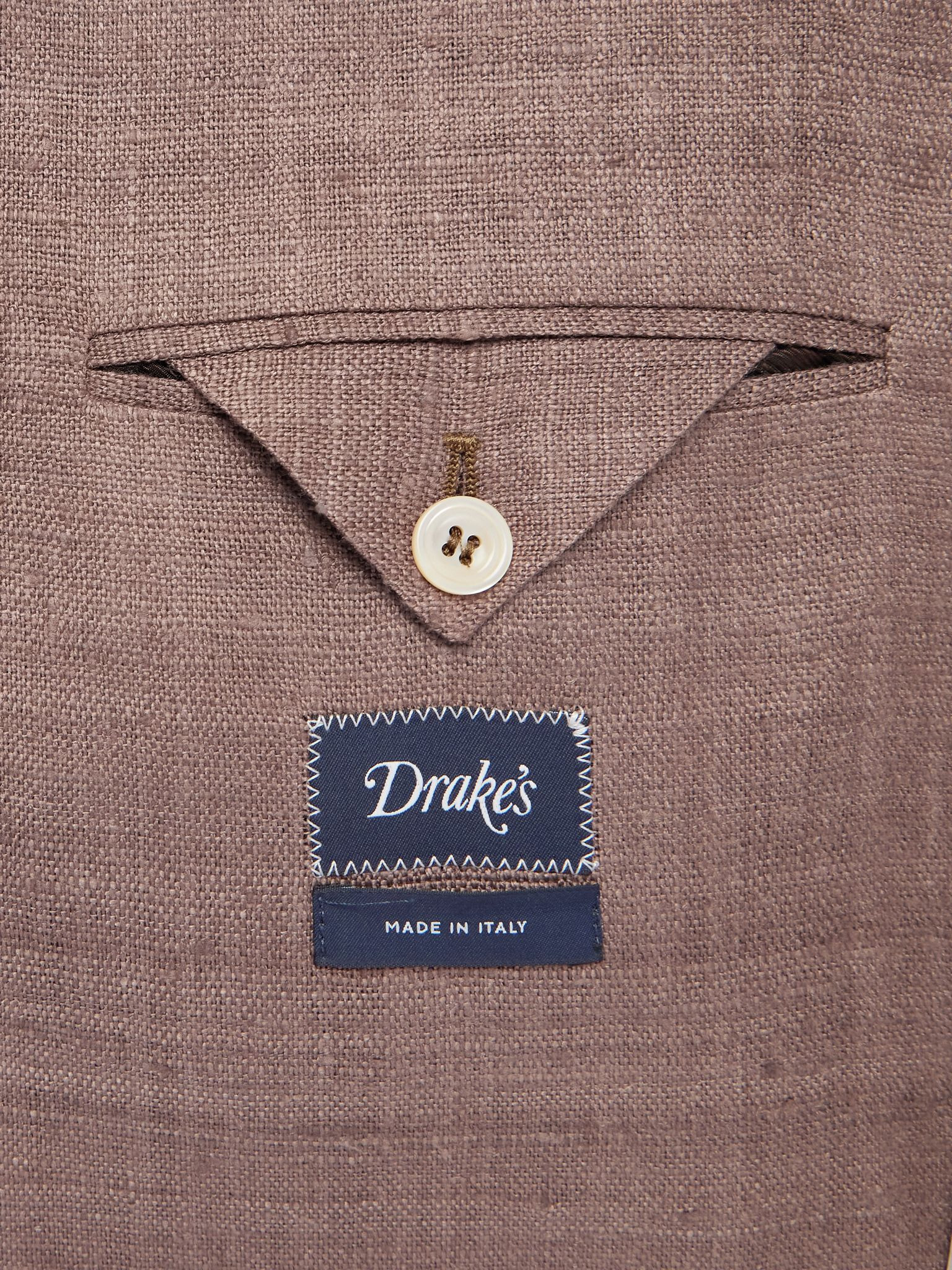 Double-Breasted Silk Blazer Brown - 6