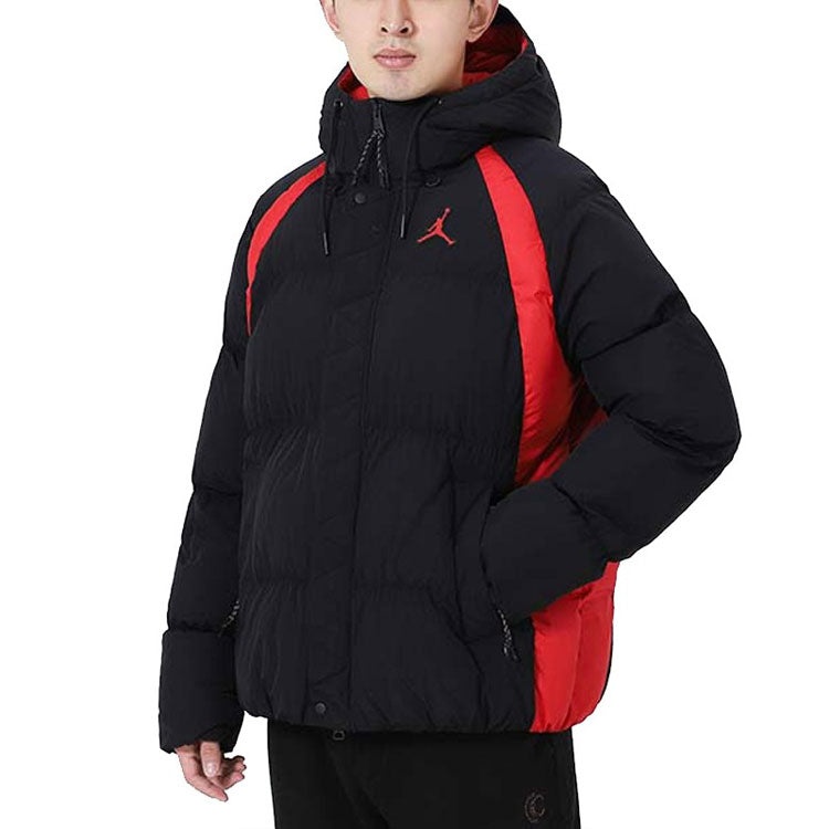 Air Jordan Contrasting Colors Printing Stay Warm hooded Jacket Black DA9807-010 - 5