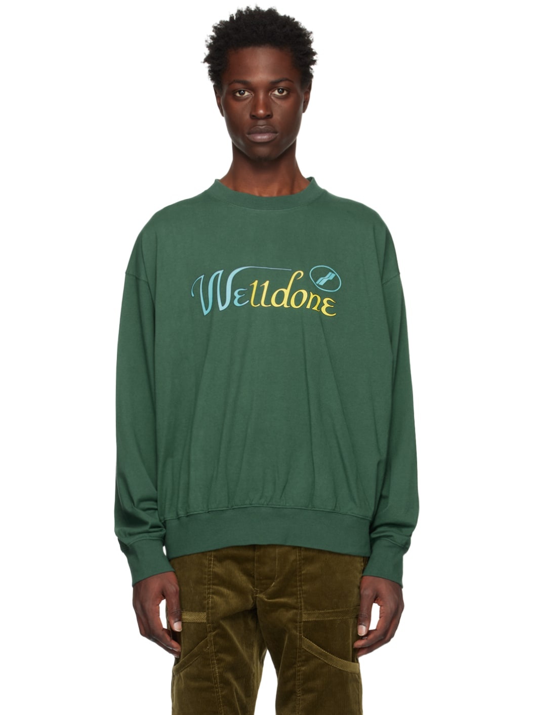 Green Cursive Sweatshirt - 1