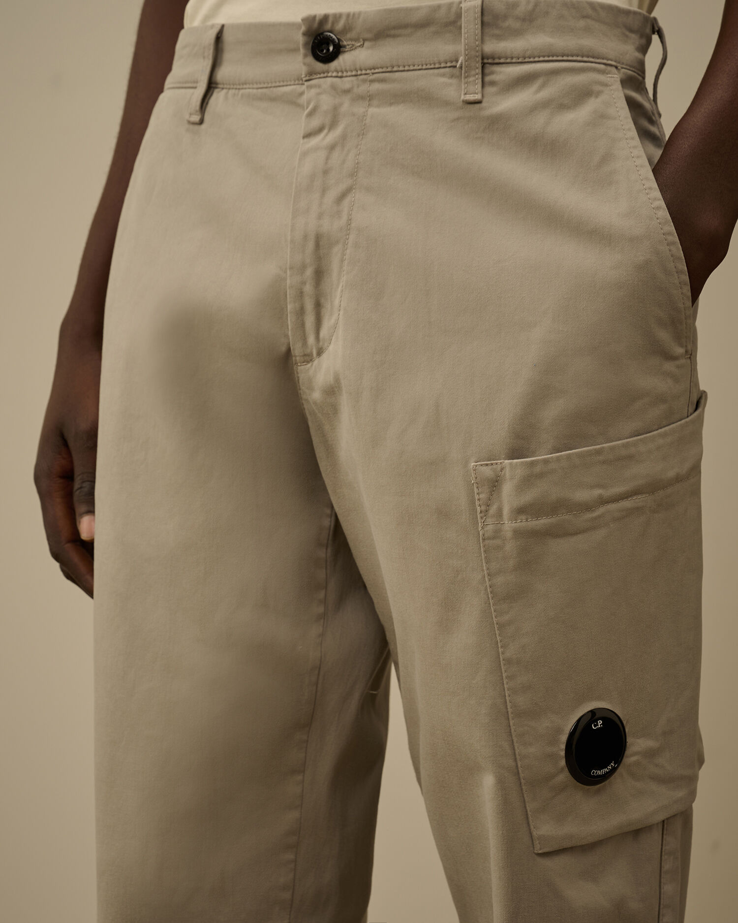 Stretch Sateen Regular Cargo Pants - 5
