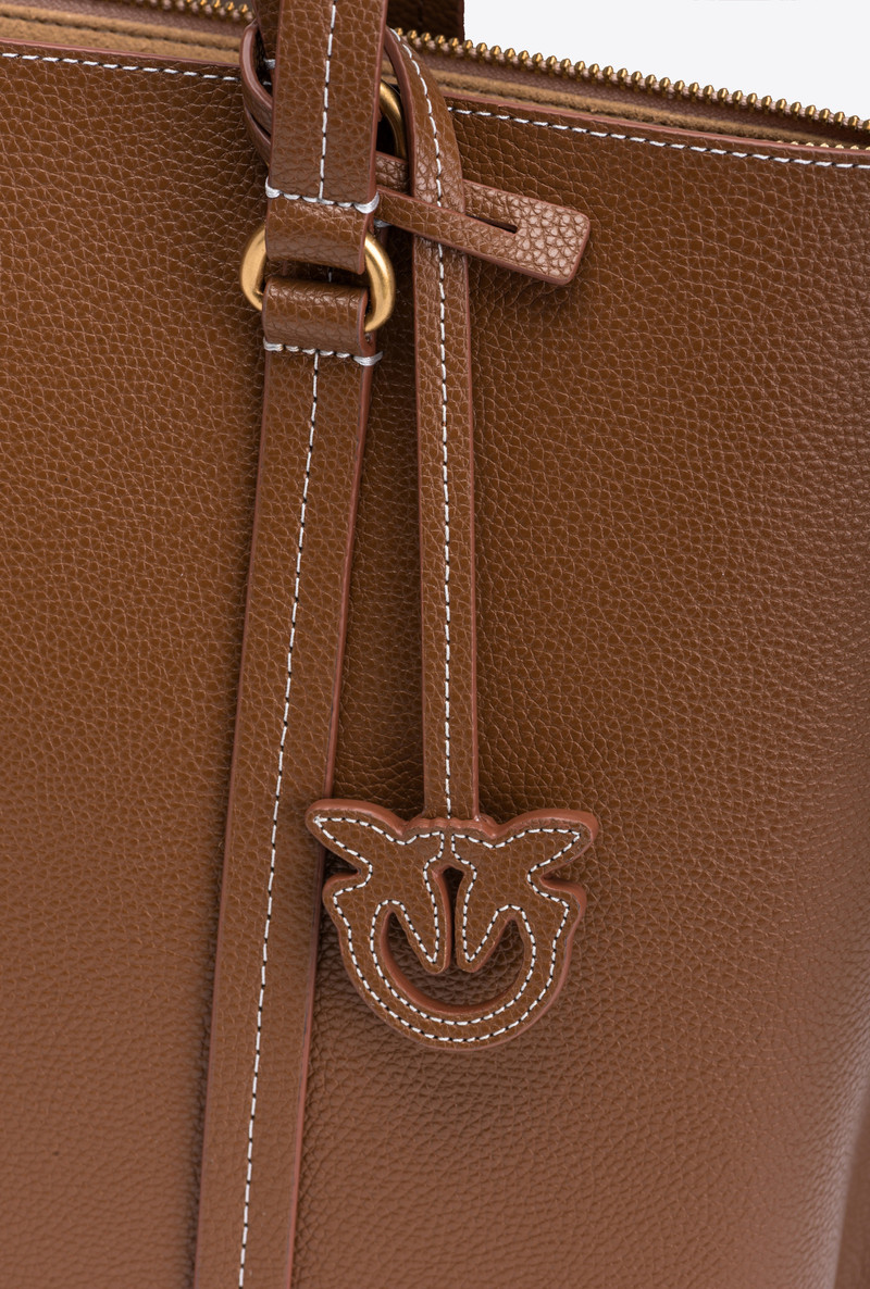 LARGE TUMBLED LEATHER SHOPPER BAG 7