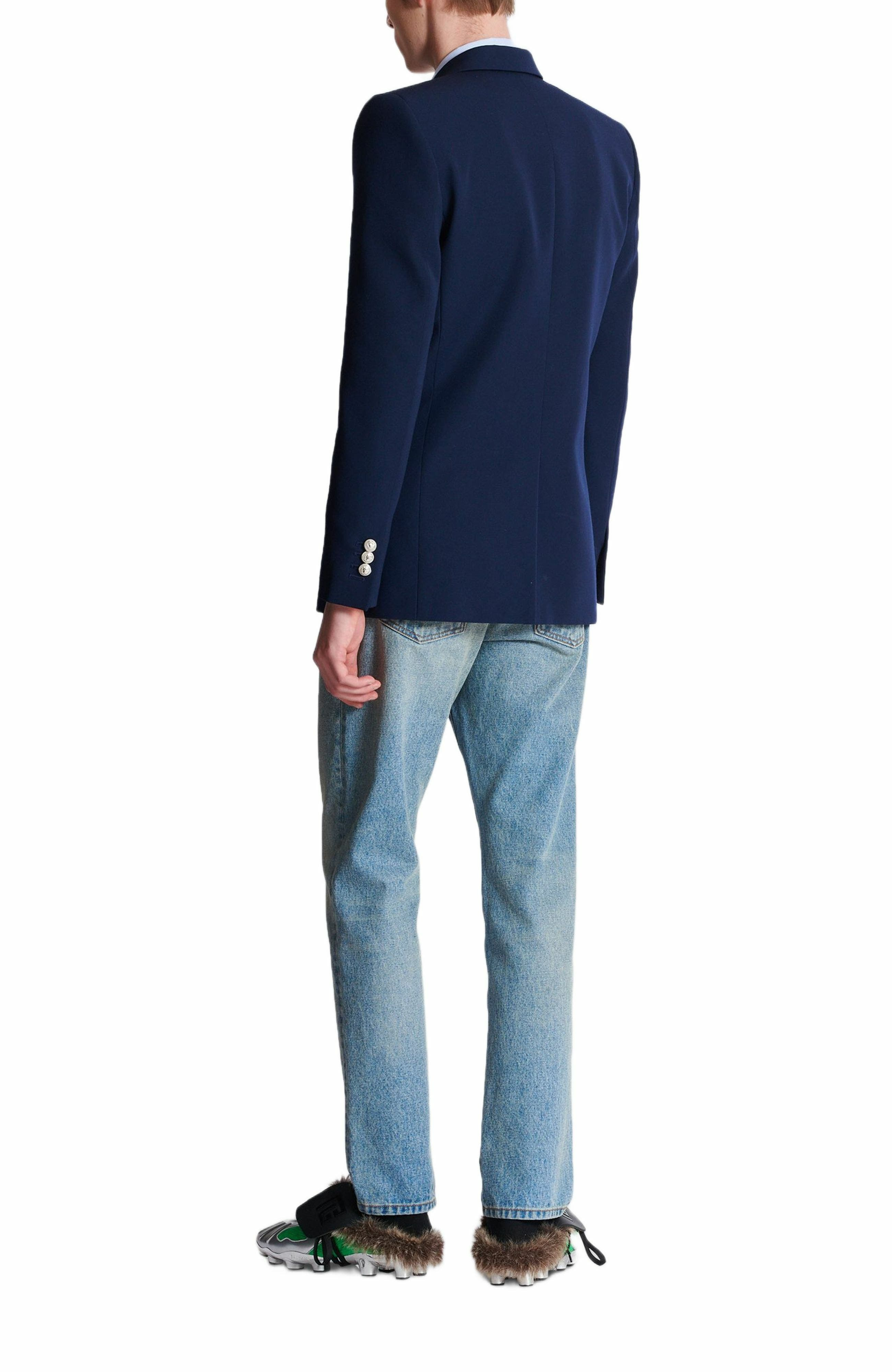 Balmain Grain de poudre blazer in Navy at Nordstrom - 3