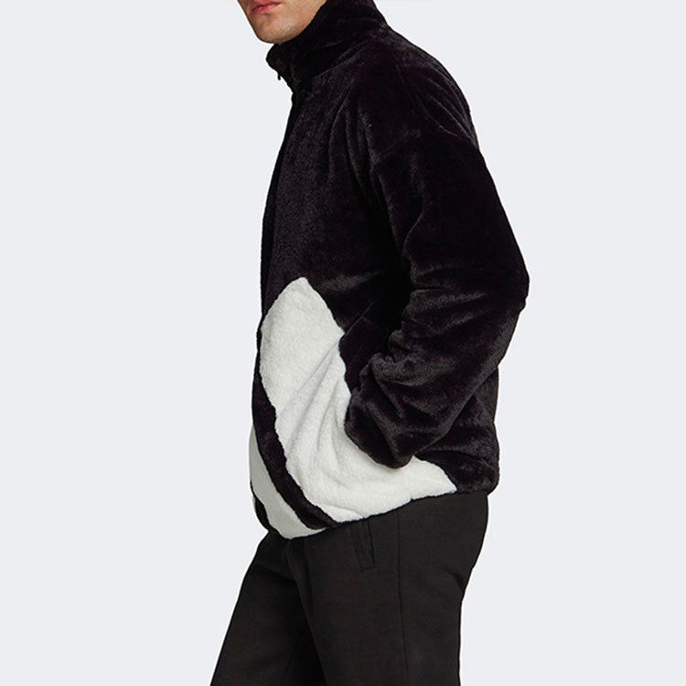 (WMNS) adidas Faux Fur Logo Jacket HI1199 - 4