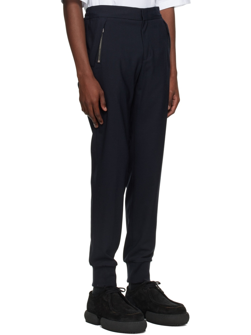 Navy Zip Pocket Trousers - 2