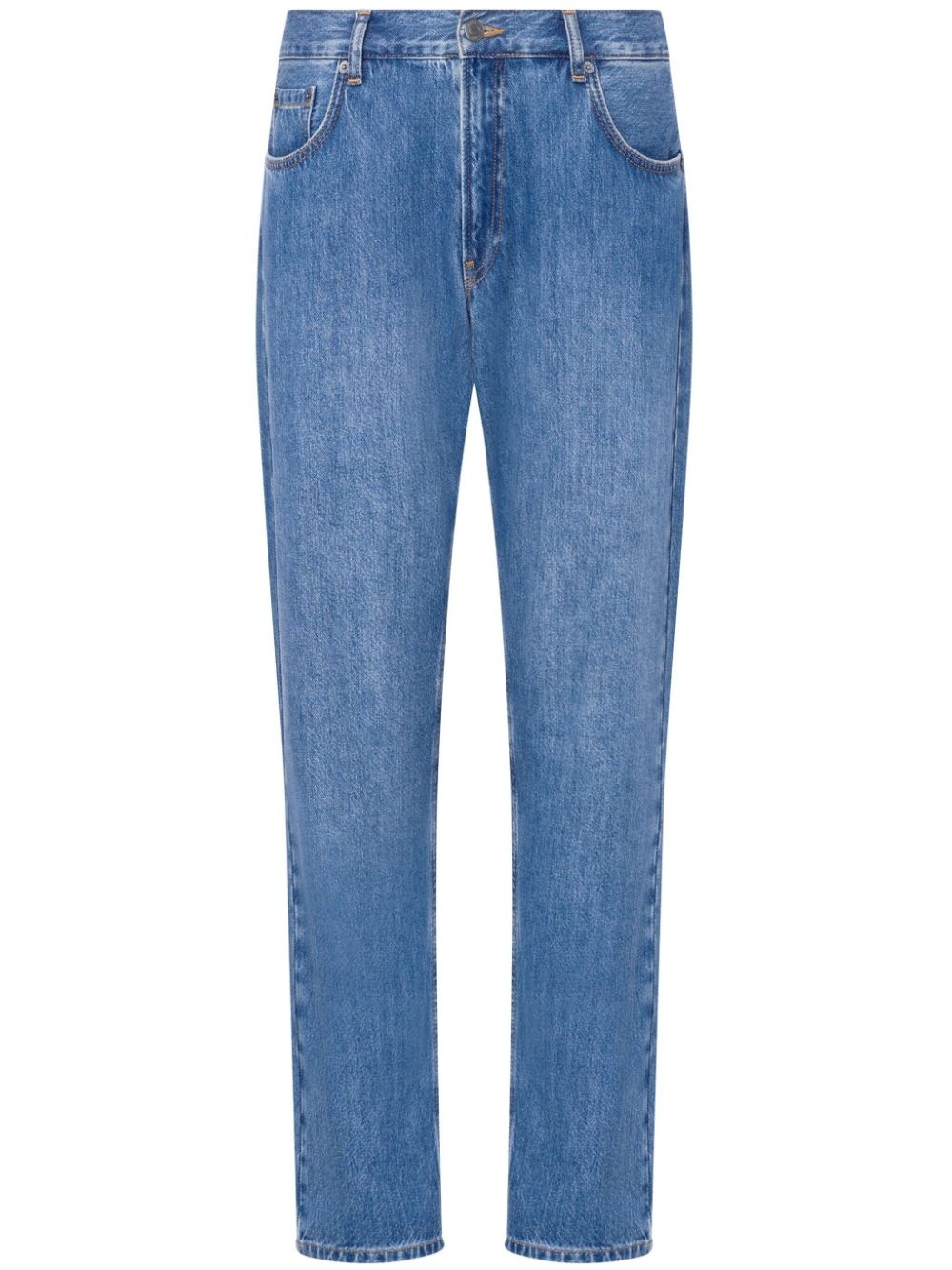 mid-rise straight jeans - 1