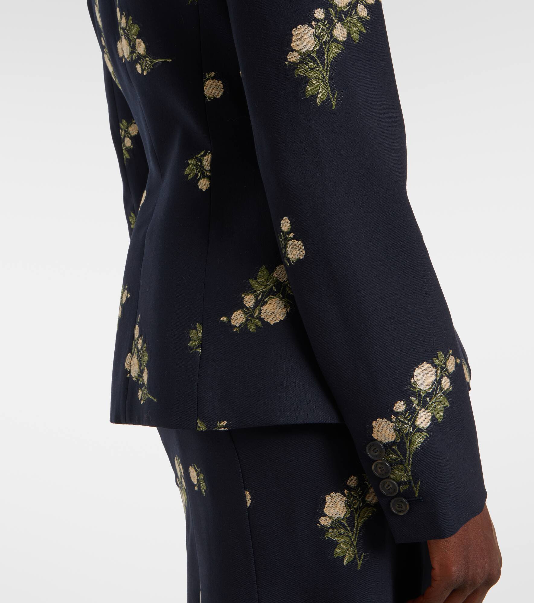 Floral jacquard blazer - 5