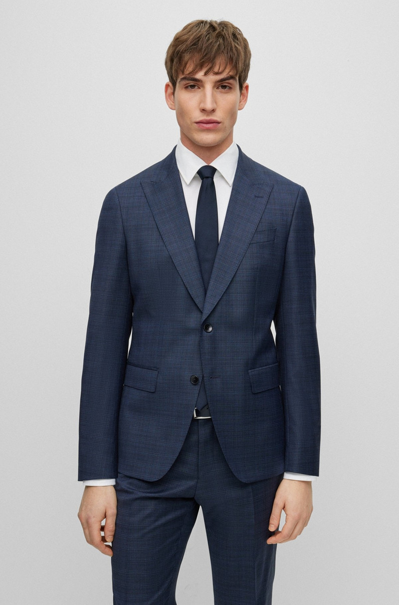 SLIM-FIT SUIT IN PATTERNED STRETCH WOOL 3