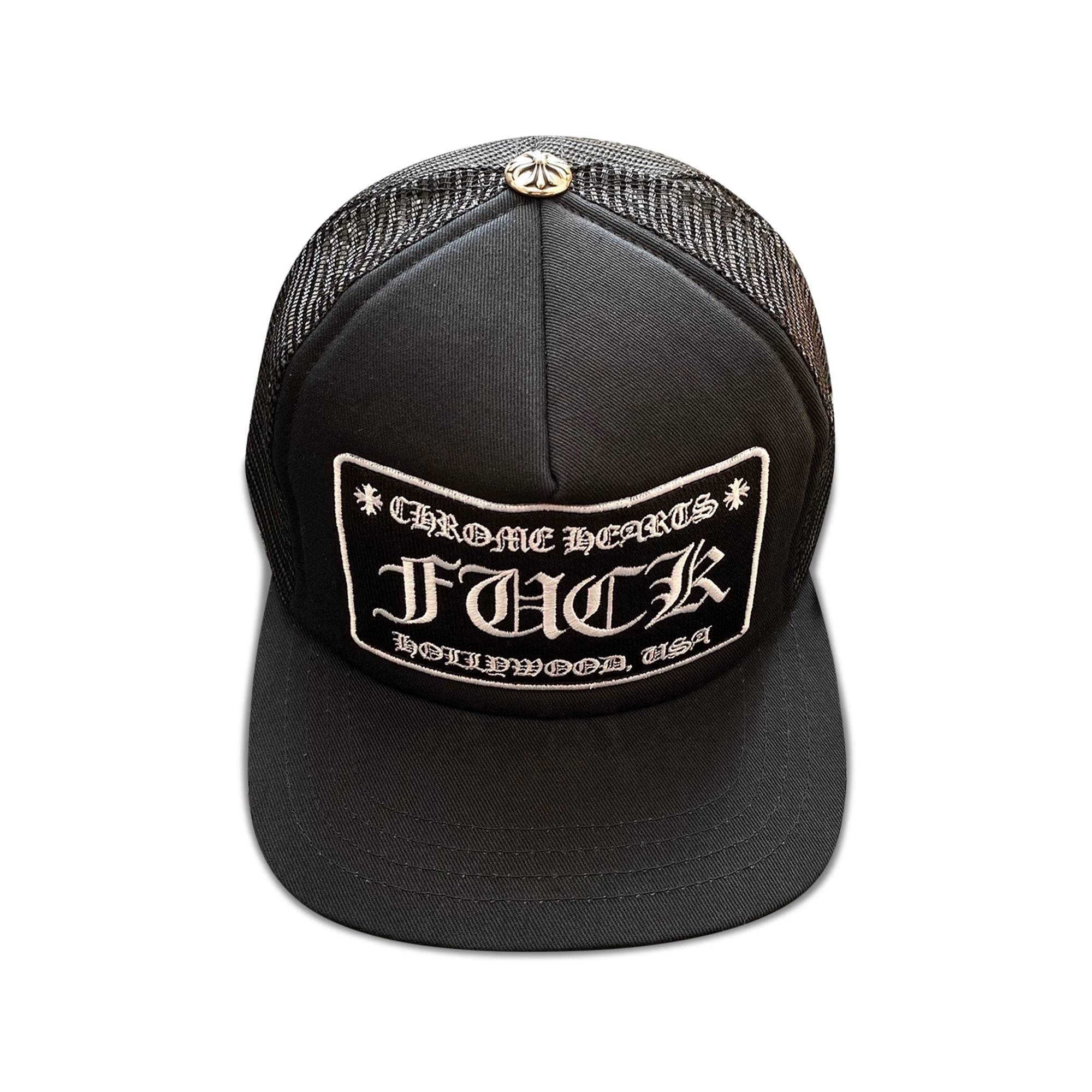 Chrome Hearts Chrome Hearts FUCK Hollywood Trucker Hat 'Black' | REVERSIBLE