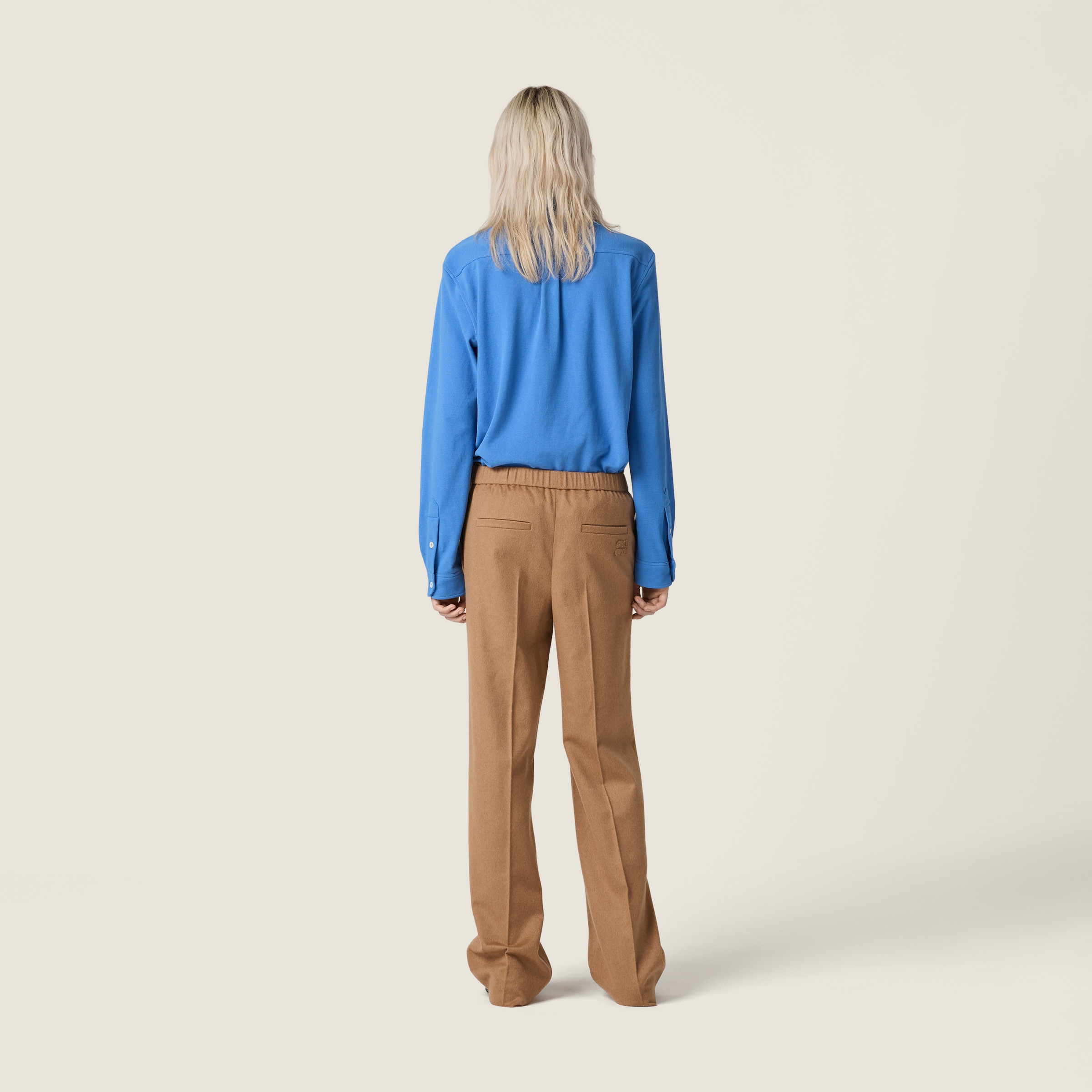 Camel hair drawstring pants - 3