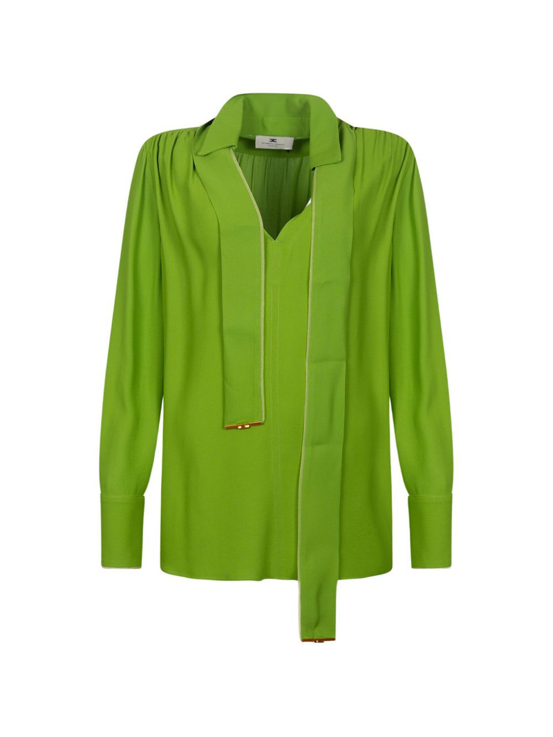 sash V-neck blouse 1