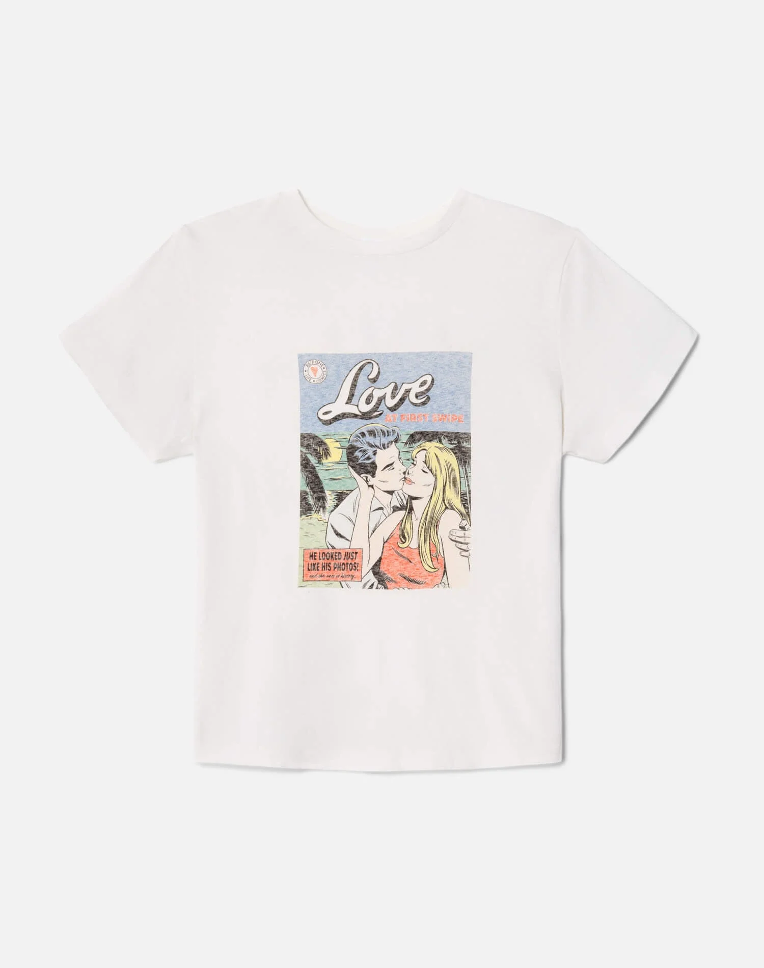 Classic "Swipe" Tee - Vintage White - 1