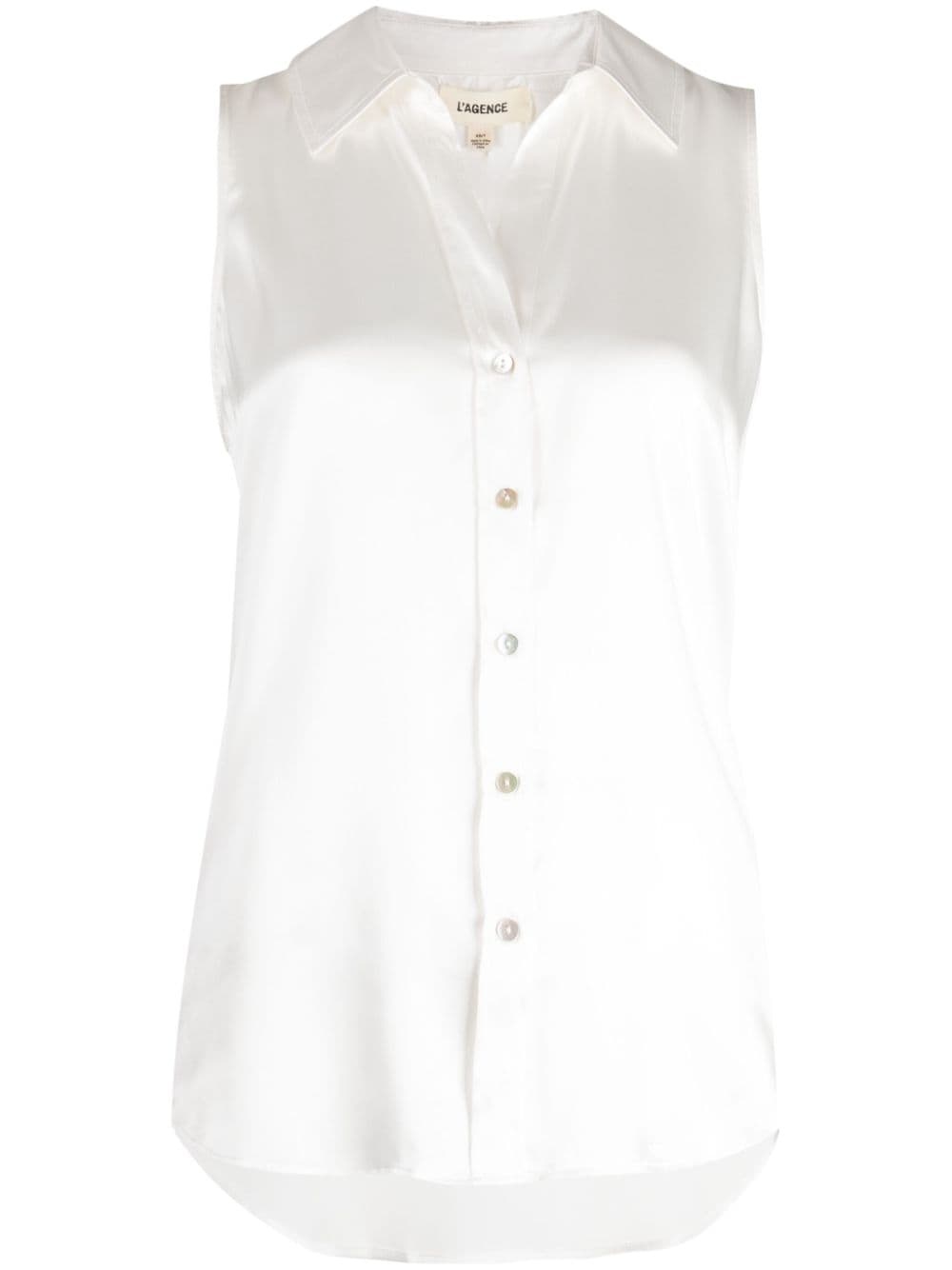 Emmy sleeveless silk shirt - 1