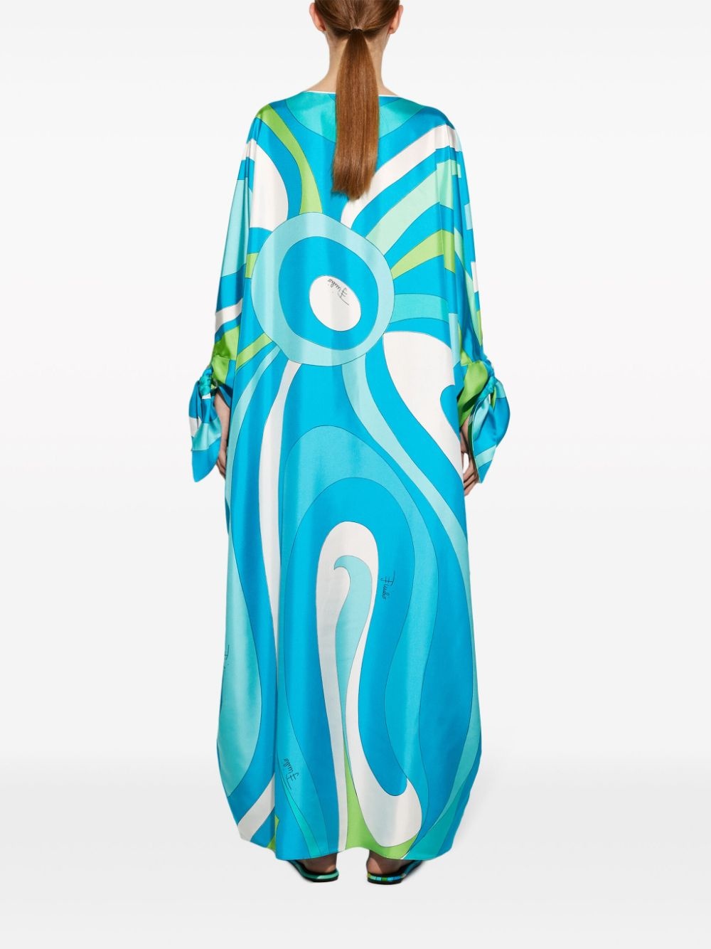 Marmo-print kaftan silk dress - 4