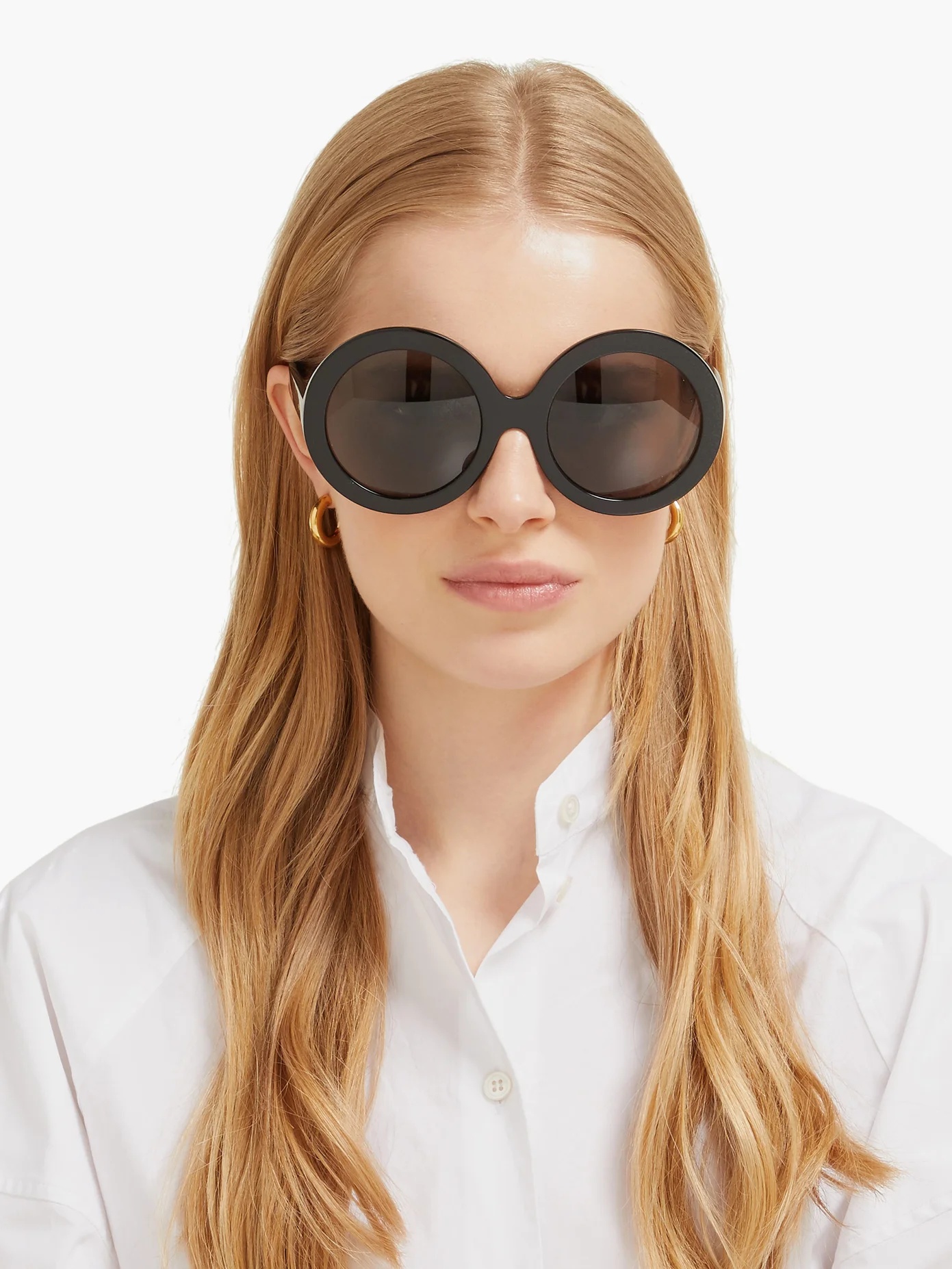 Oversized round acetate sunglasses - 2