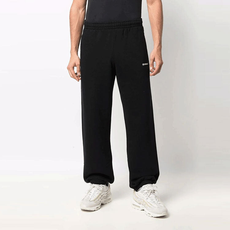 Men's Off-White FW21 Caravaggio Painting Bundle Feet Sports Pants/Trousers/Joggers Black OMCH029C99F - 4