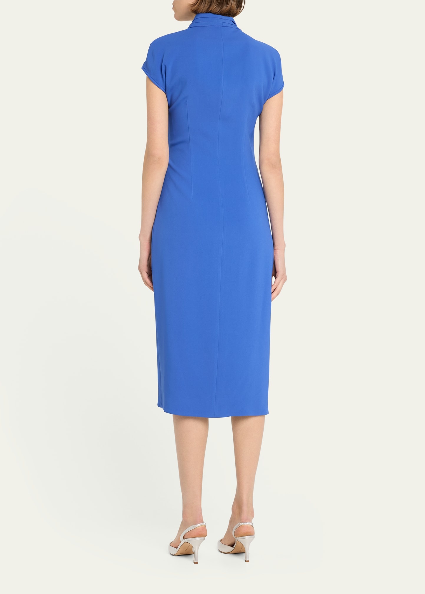 Wrap Midi Dress with Tie Detail - 3