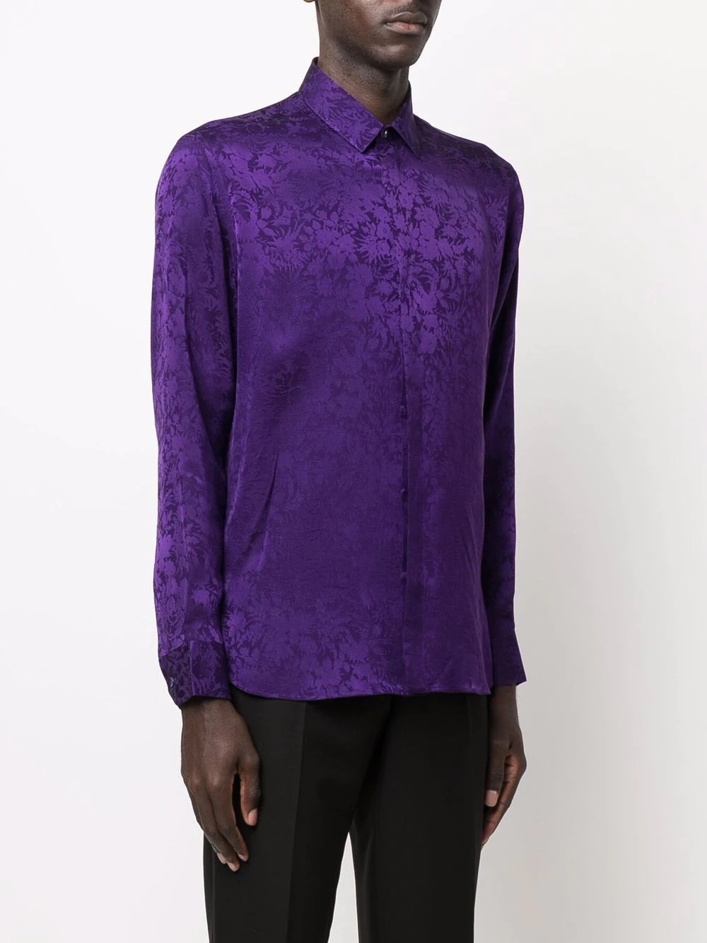 jacquard silk shirt - 3