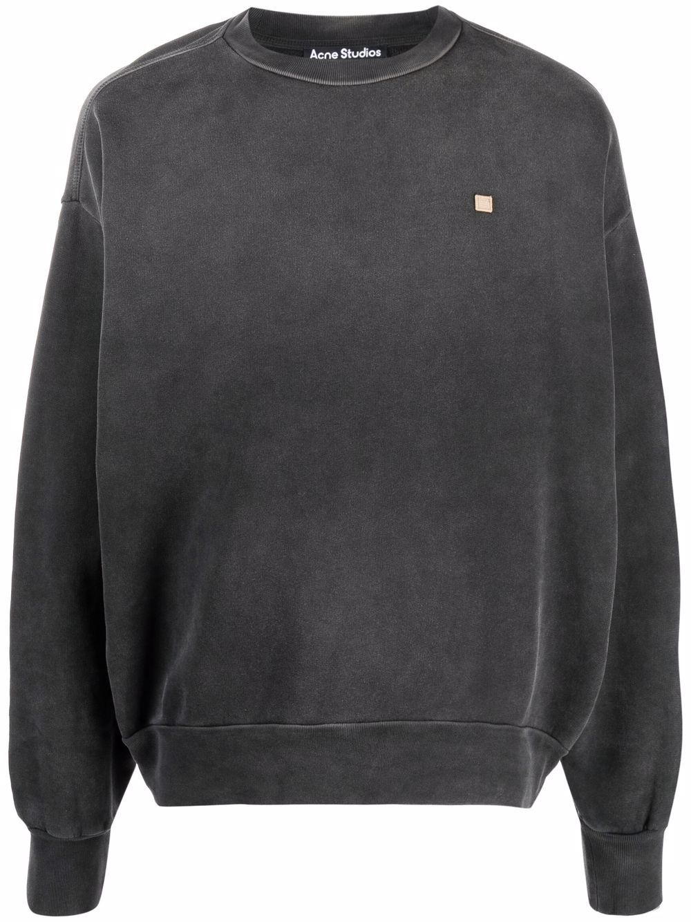 logo-patch crew neck sweatshirt - 1