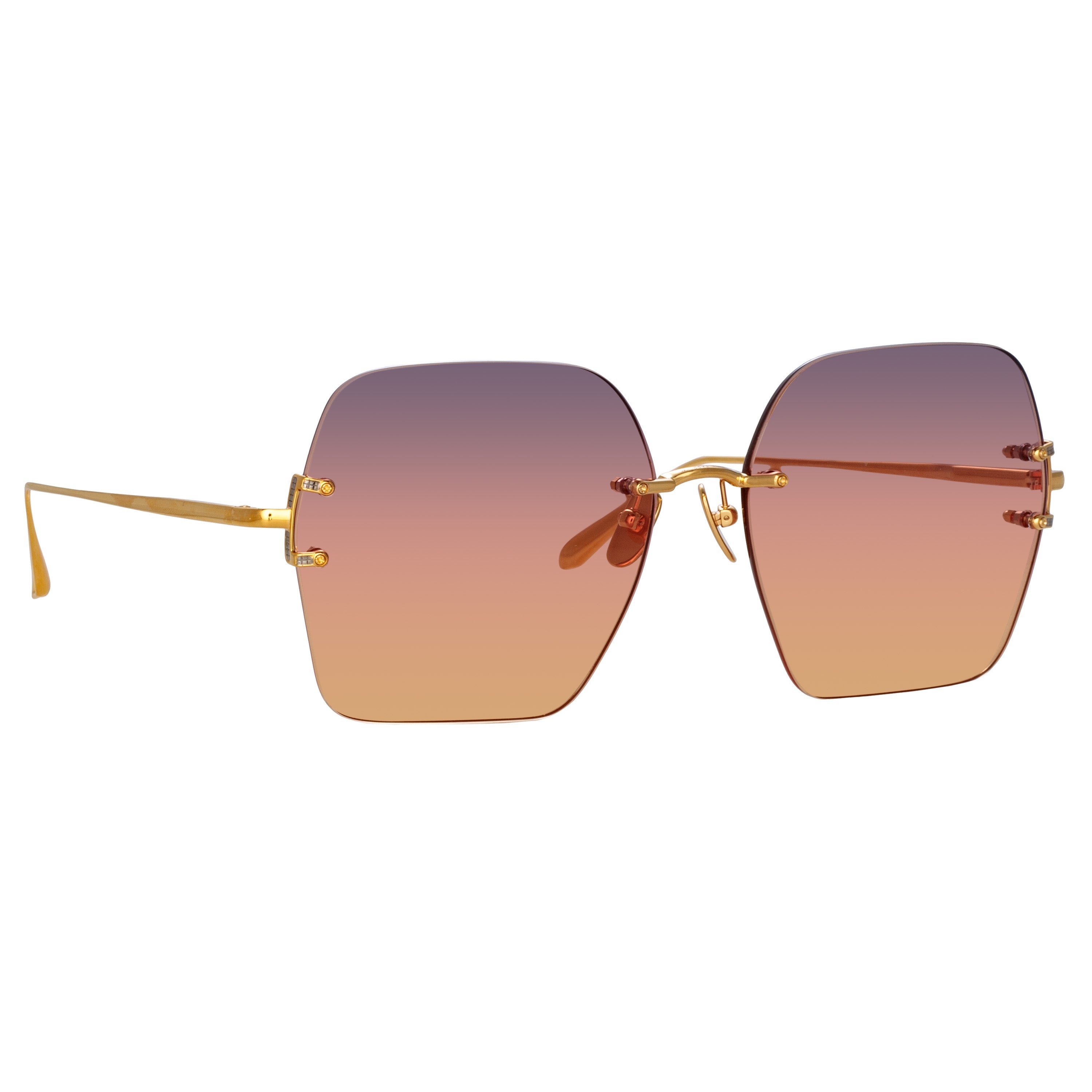 CARINA OVERSIZED SUNGLASSES IN YELLOW GOLD - 3