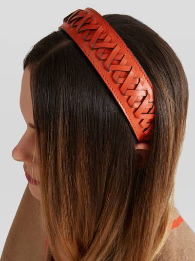 Etro LEATHER HAIRBAND WITH CRISS-CROSS PATTERN outlook