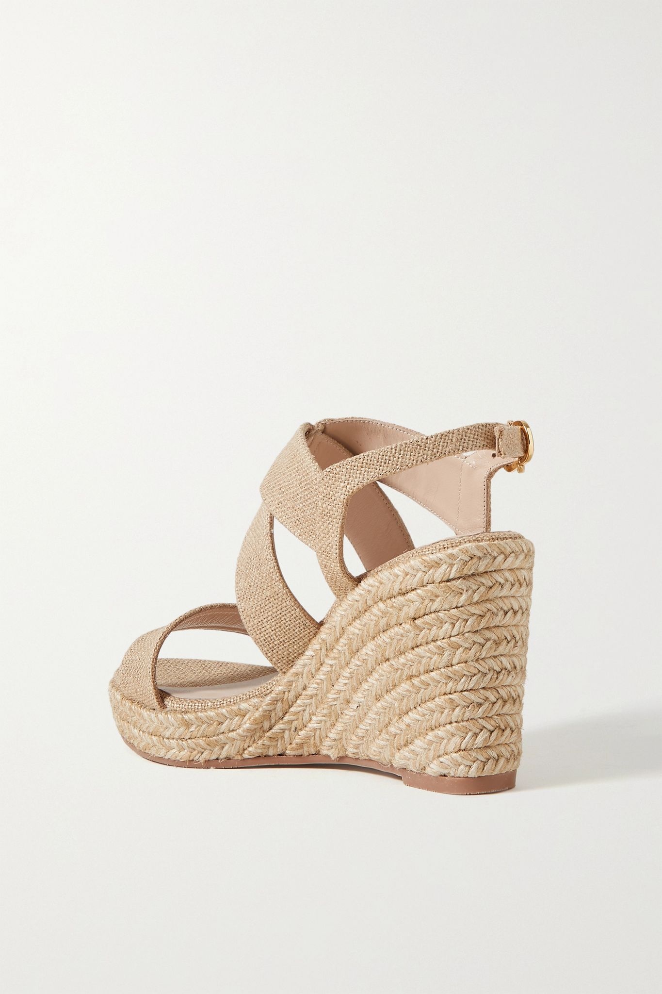 Ellette metallic canvas espadrille wedge sandals - 4