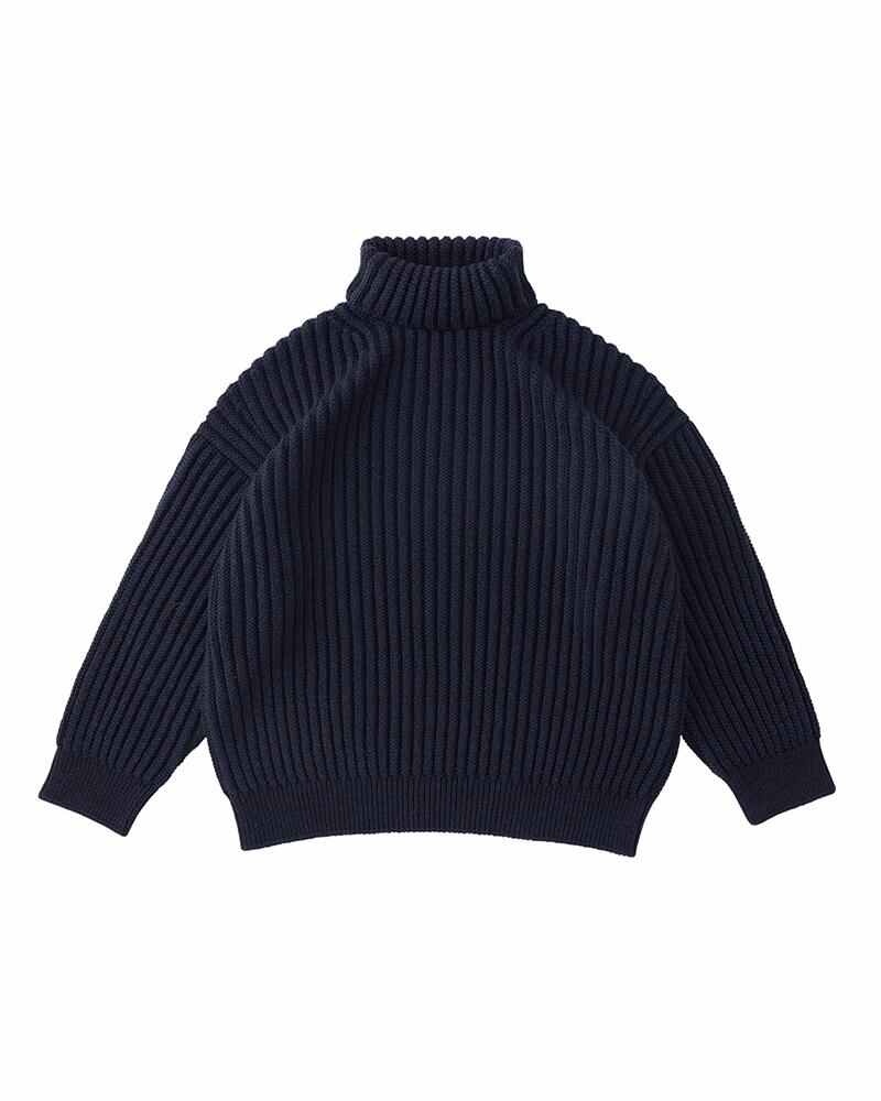 AMPLUS TURTLENECK KNIT W NAVY - 1