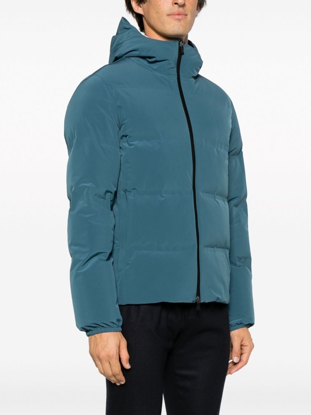 zip-up goose down jacket - 3