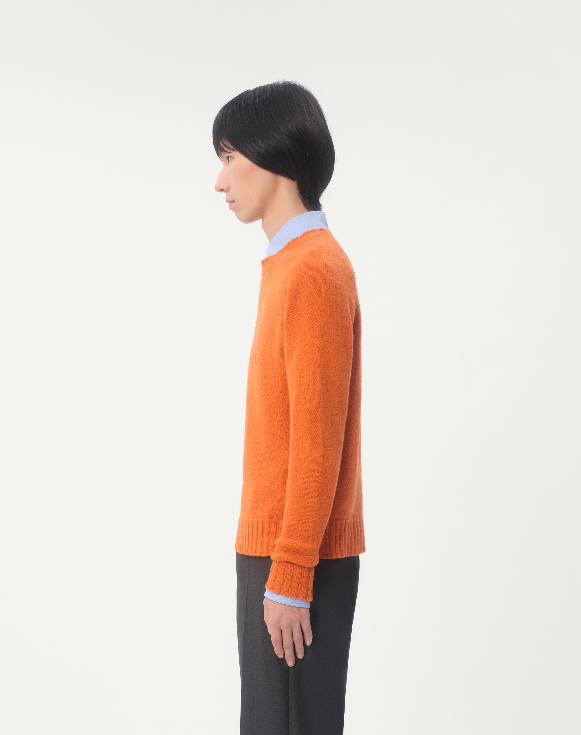 SHETLAND WOOL CREWNECK SWEATER WITH VLOGO EMBROIDERY - 7