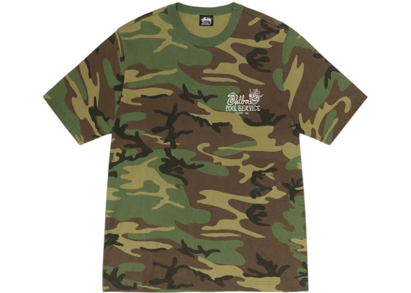Stüssy Stussy Pool Service Pigment Dyed Tee Camo outlook