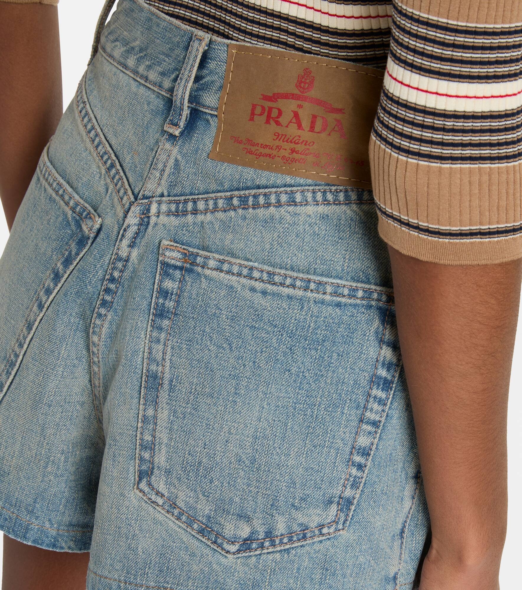 High-rise denim shorts - 5