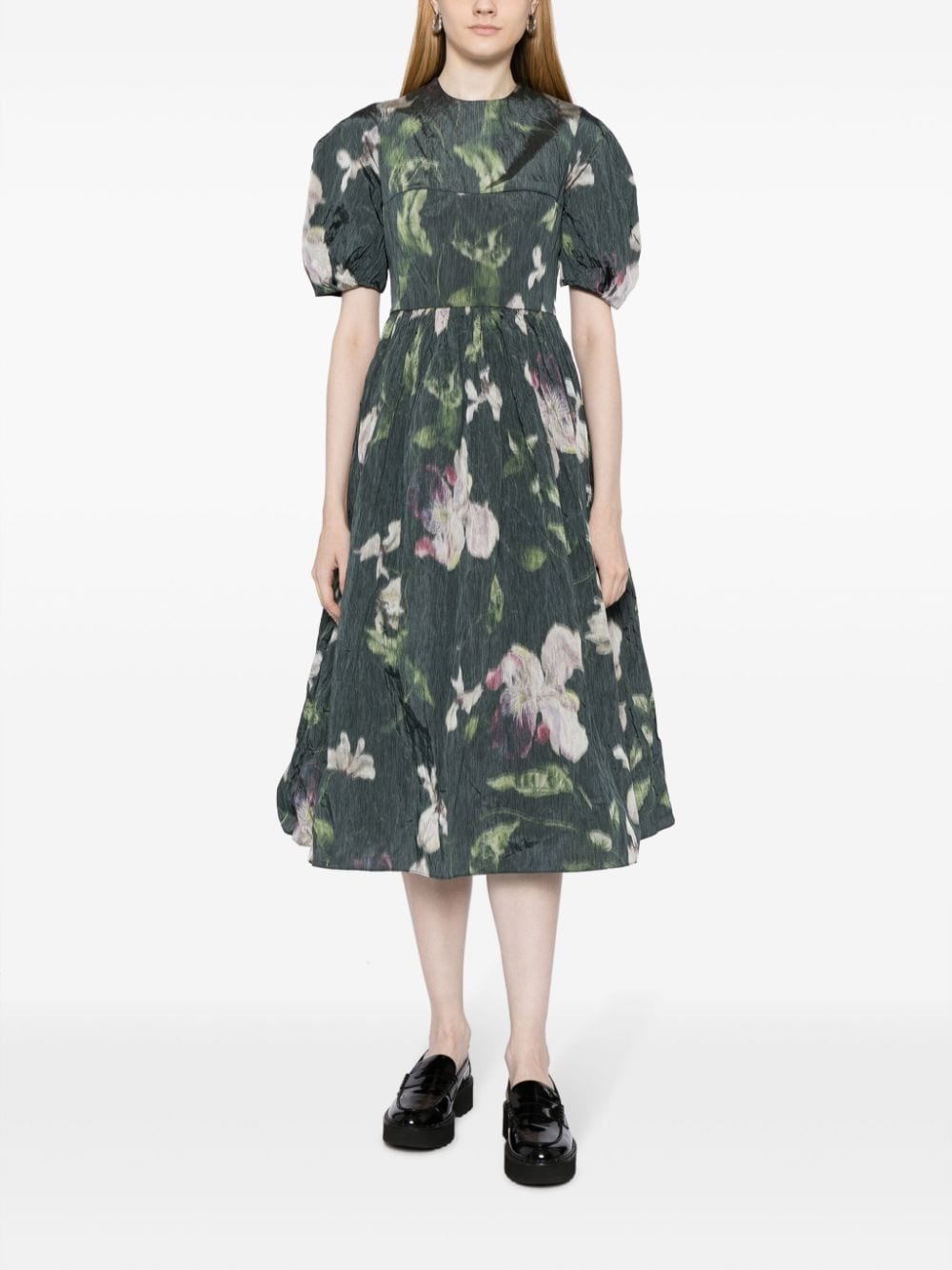floral-print midi dress - 2