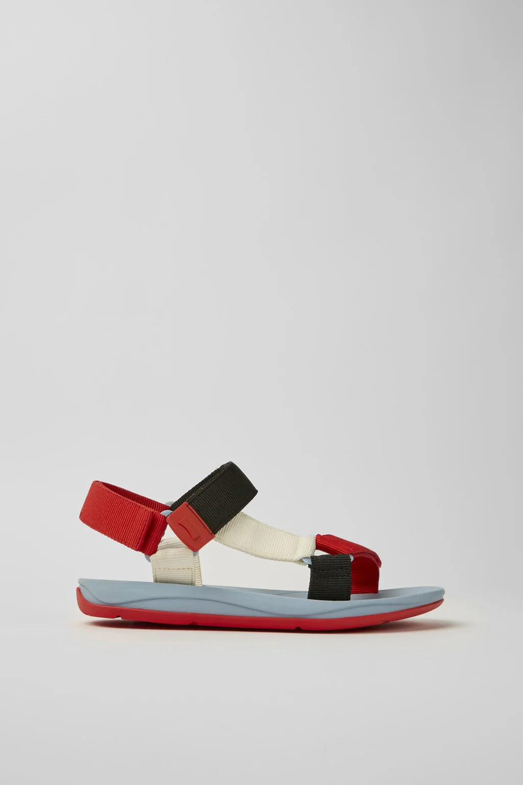 Match Red, white, and black recycled PET sandals for men - 1