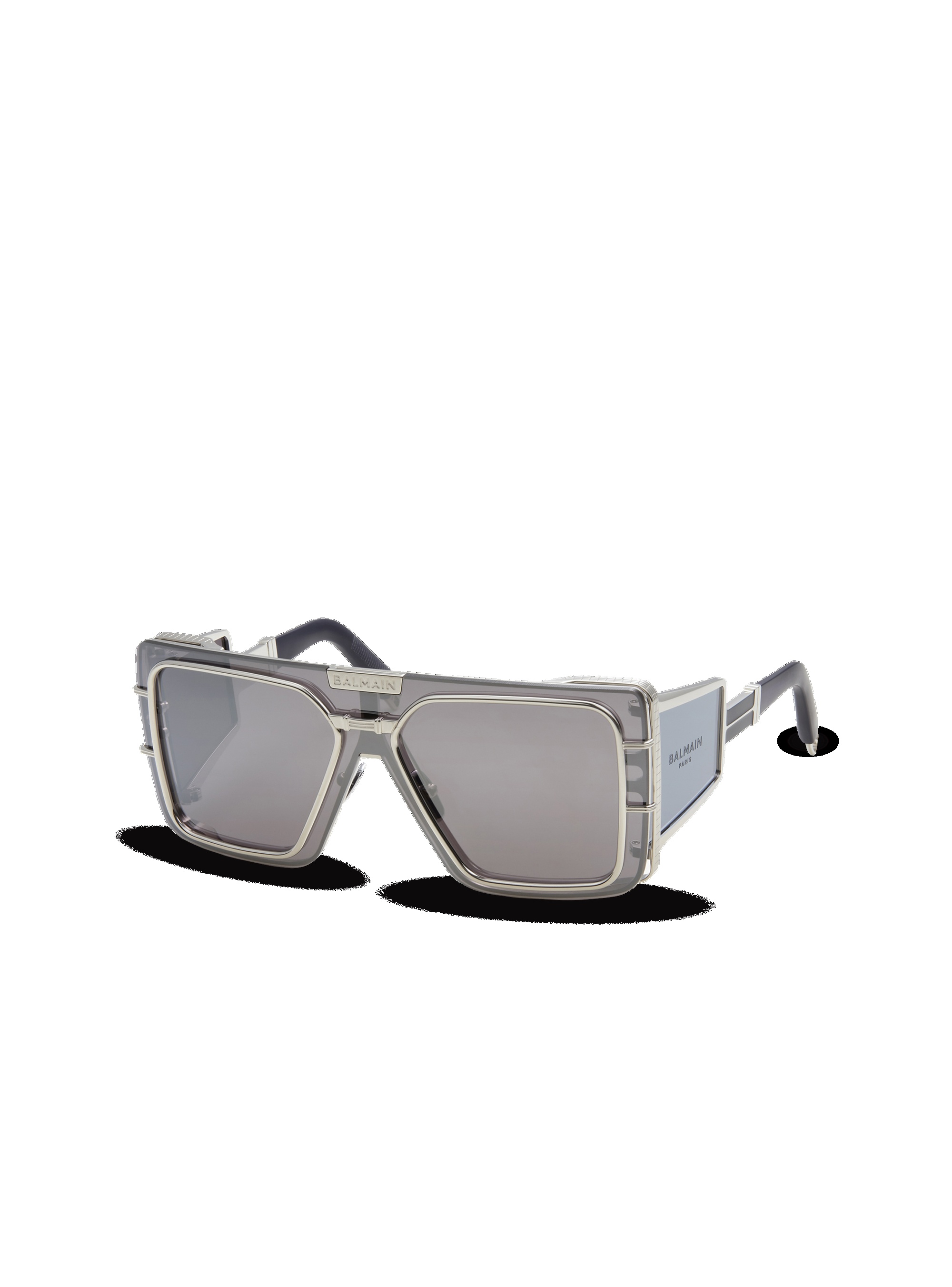 Gold-tone and dark gray titanium shield-shaped Wonder Boy sunglasses - 3